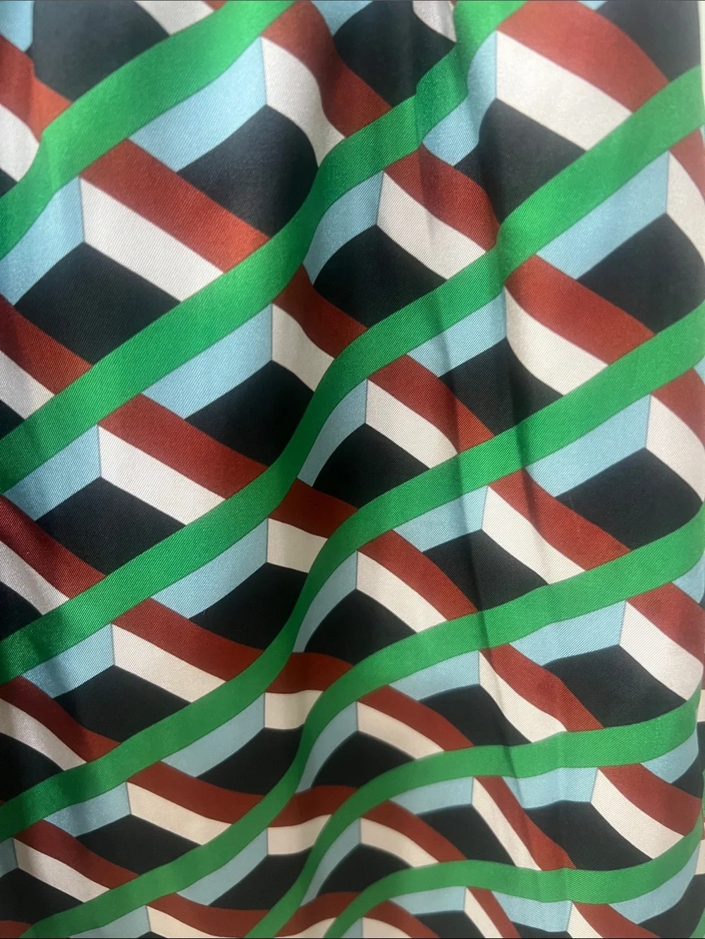 NWT J. CREW geometric print silk skirt size 4